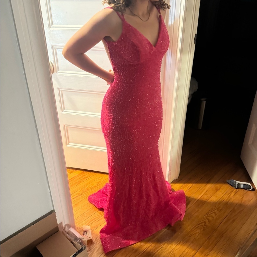Elegant Pink Evening Dres for Prom or Quinceañera Size US 8